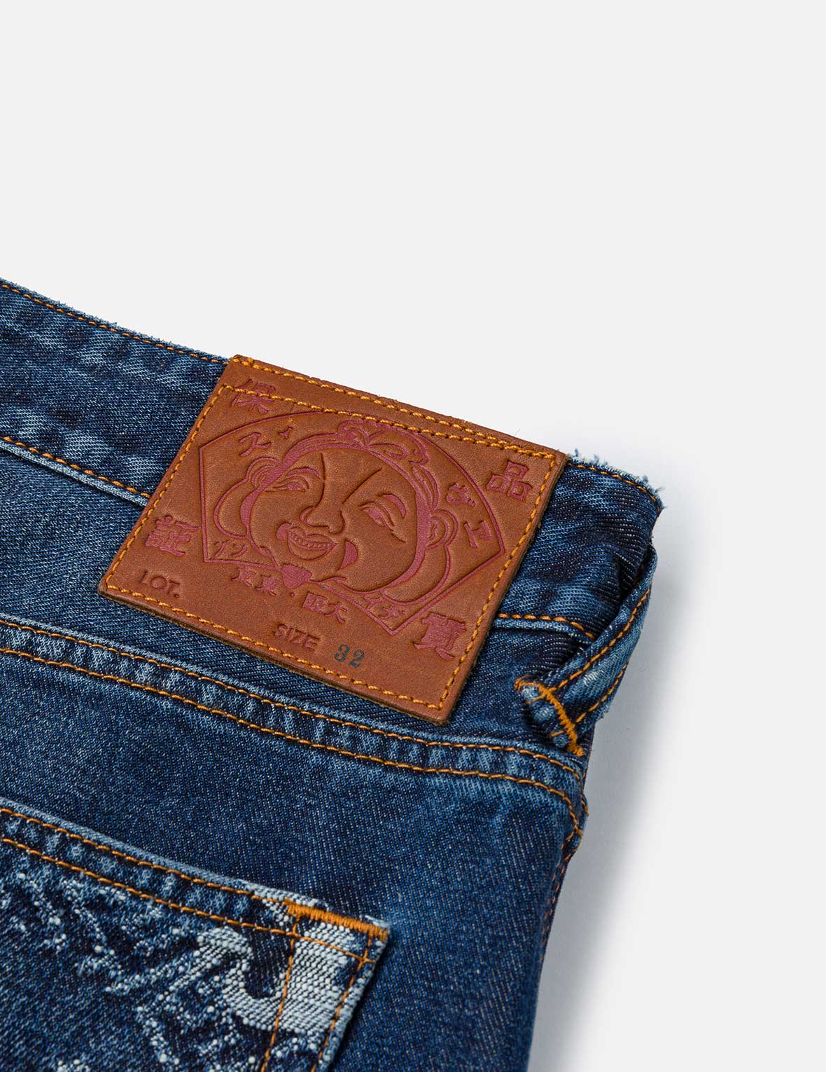 リースドリームメイト 多ポケットとカモメ鶴プリント ルーズフィット ウォッシュド