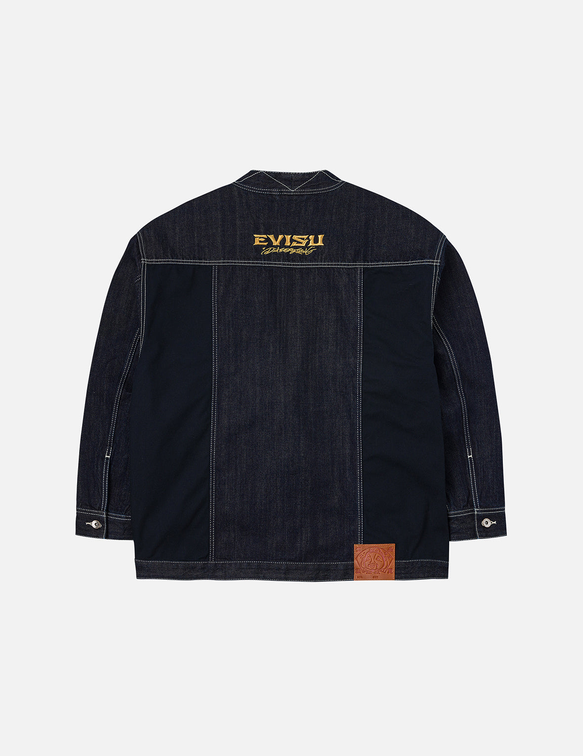 多ポケットブロケードパッチ リラックスフィット デニム着物 – EVISU