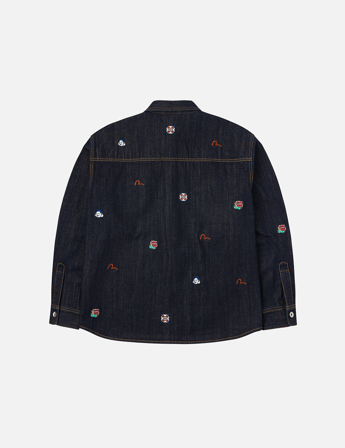 オールオーバー刺繍 レギュラーフィット デニムシャツジャケット – EVISU