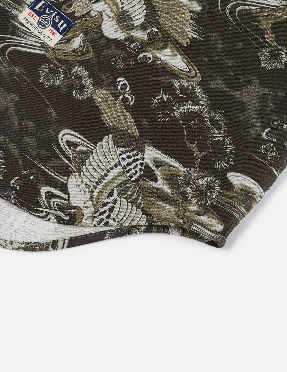 Allover Crane Print Relax Fit Shirt – EVISU