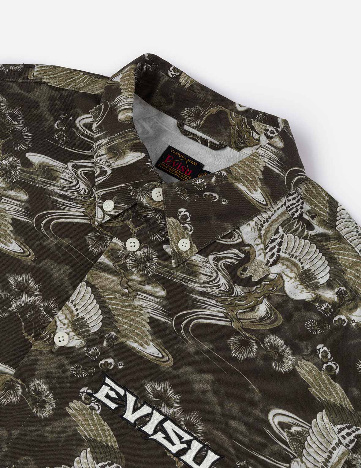 Allover Crane Print Relax Fit Shirt – EVISU