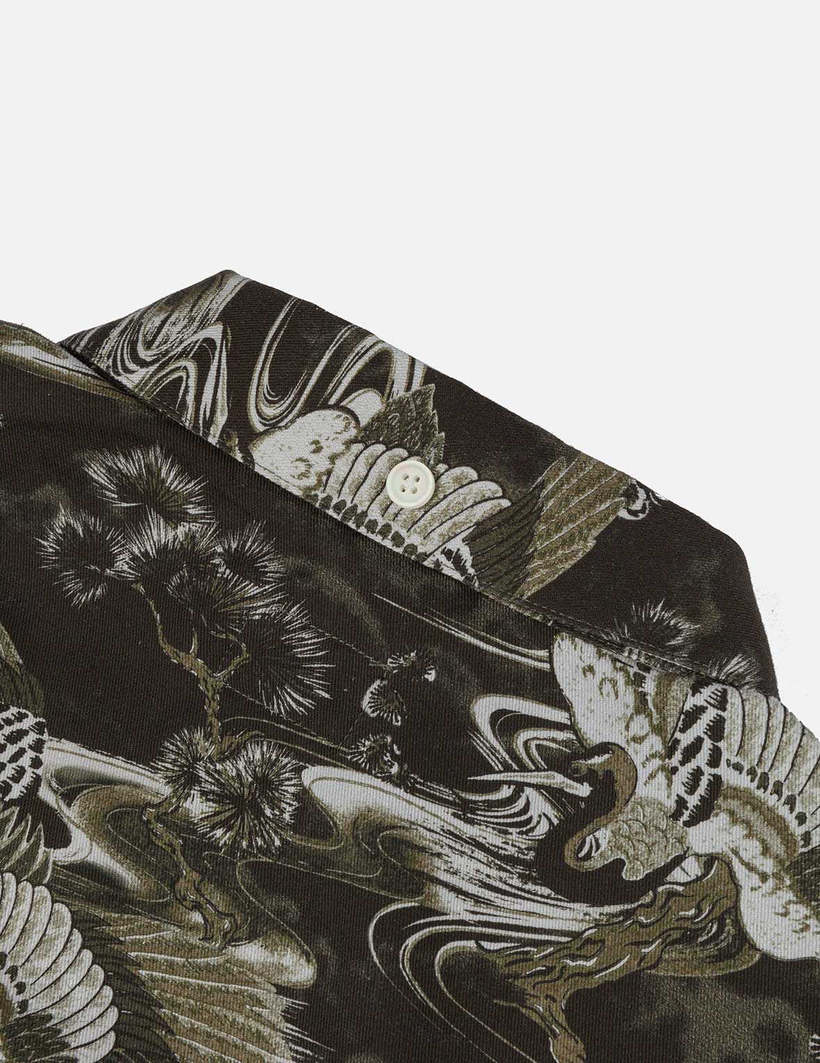 Allover Crane Print Relax Fit Shirt – EVISU
