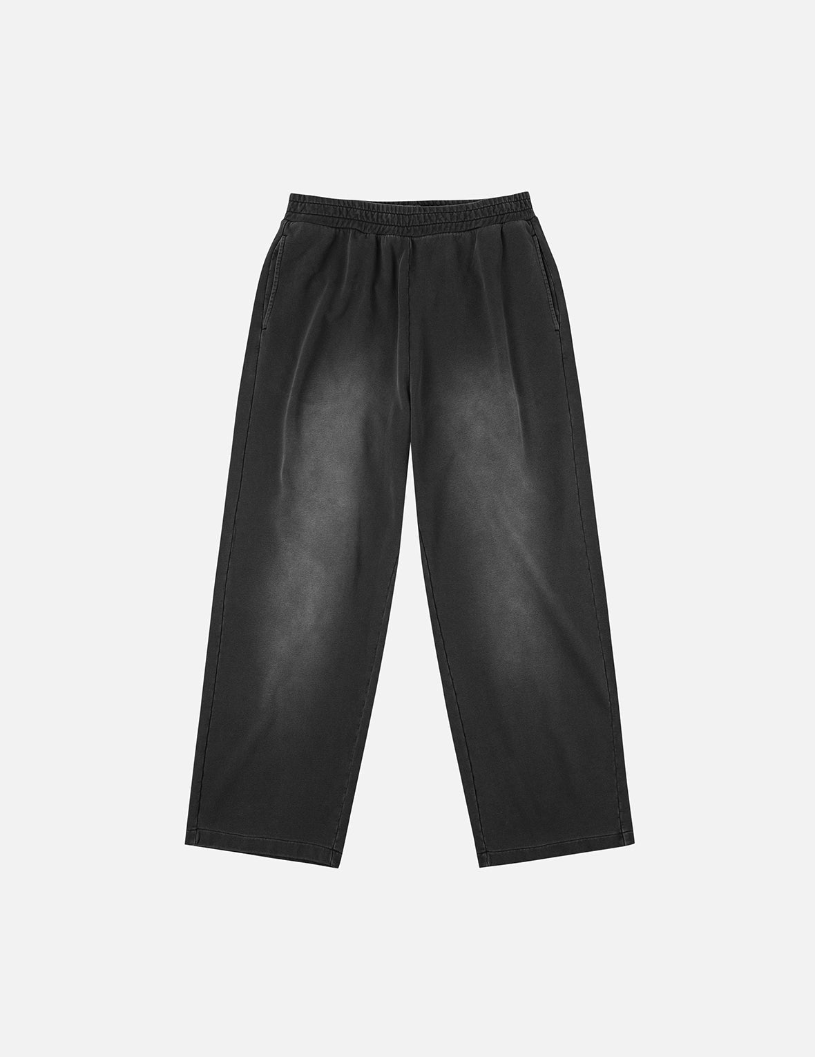 EVISU OSAKA スウェットパンツ ブラック ウォッシュド大黒プリント ファッションフィット スウェットパンツ – EVISU