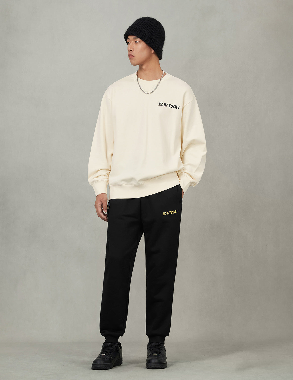 カモメブロケードアップリケ リラックスフィットスウェットシャツ – EVISU