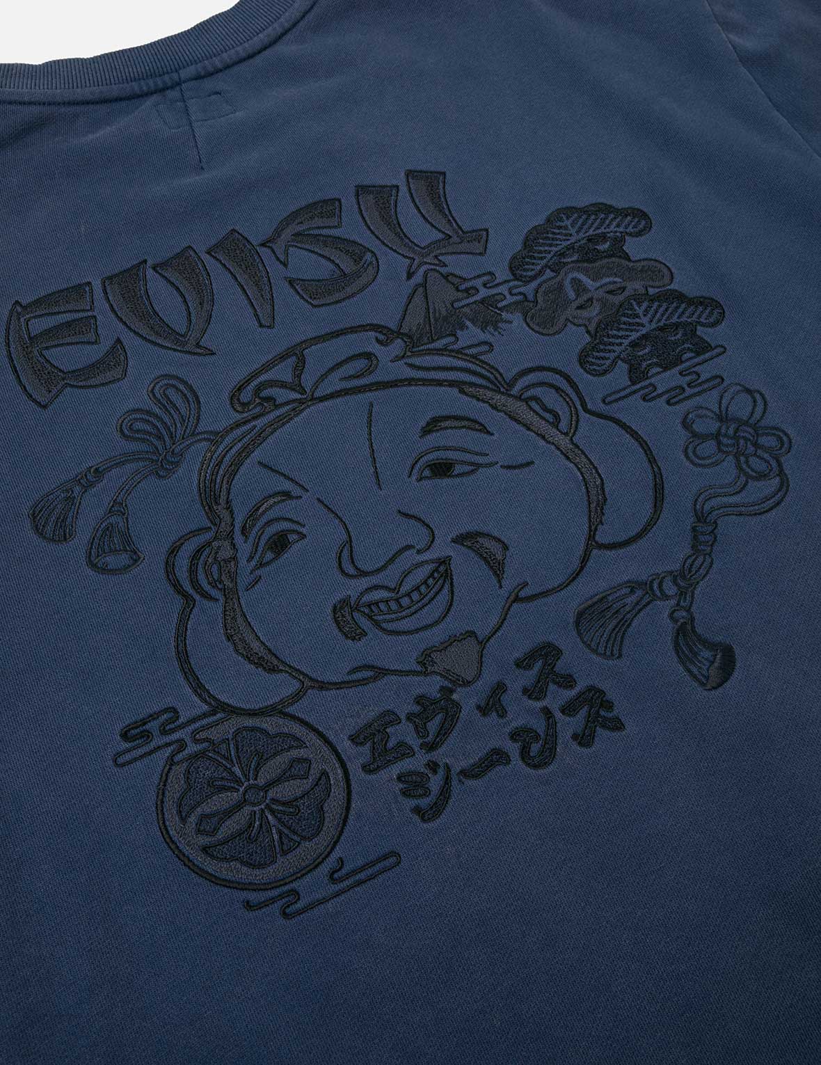 【EVISU】仏頭とロゴ刺繍 リラックスフィット長袖スウェット 仏頭とロゴ刺繍 リラックスフィット スウェットシャツ – EVISU