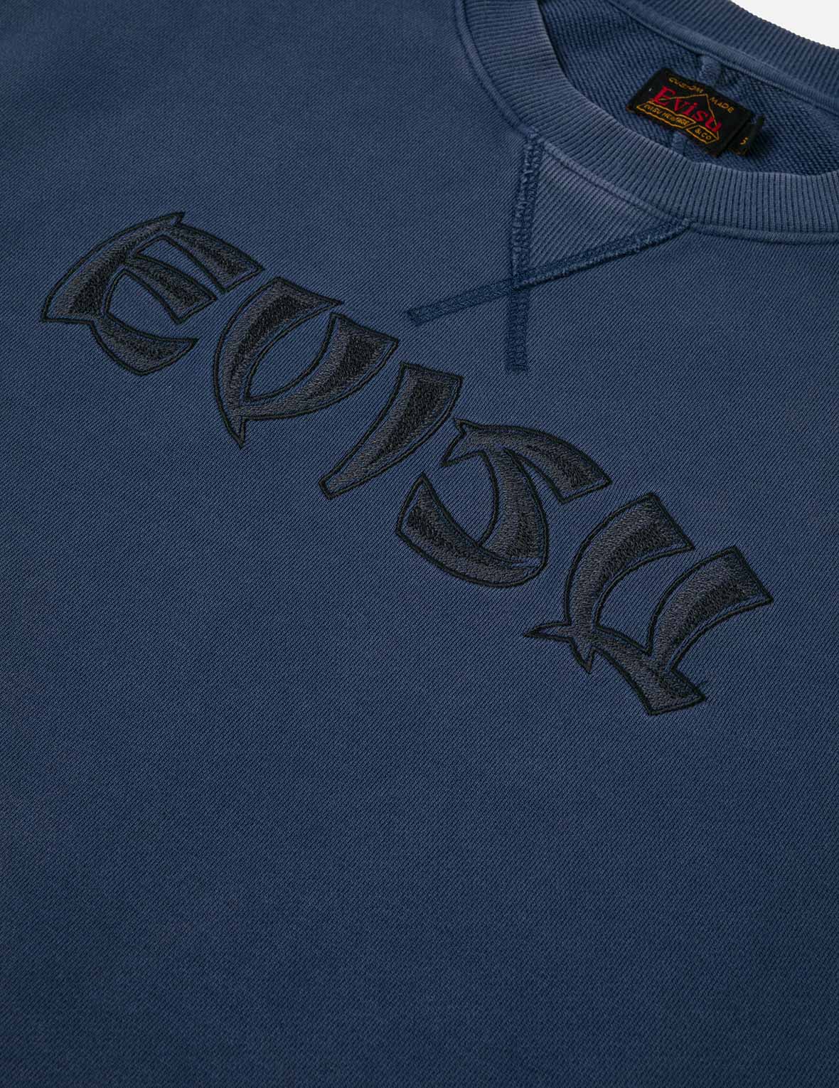 仏頭とロゴ刺繍 リラックスフィット スウェットシャツ – EVISU