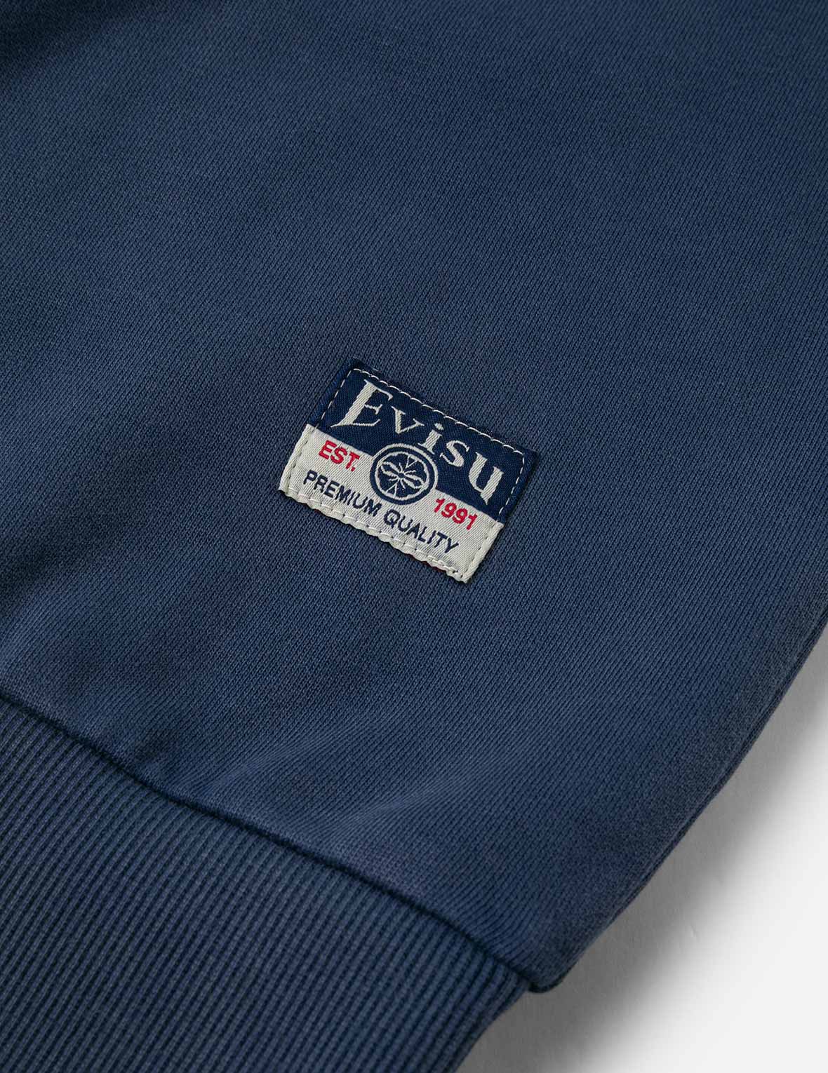 仏頭とロゴ刺繍 リラックスフィット スウェットシャツ – EVISU