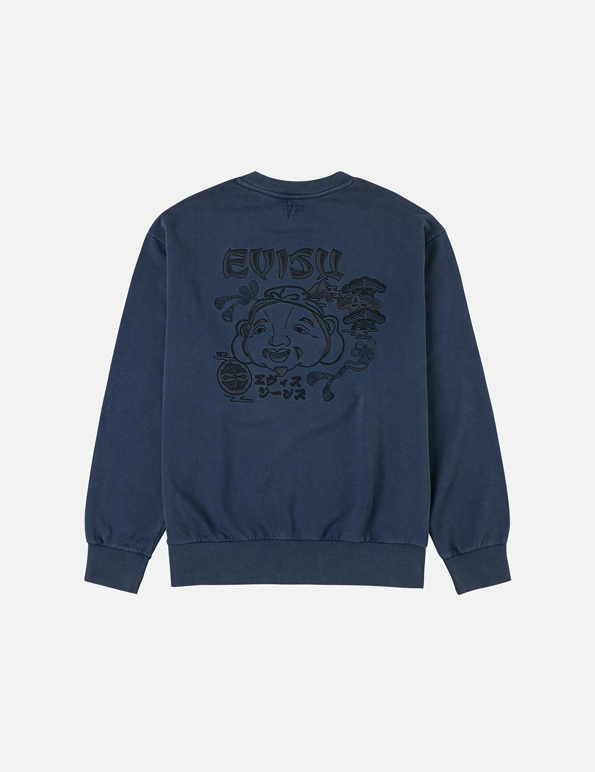 仏頭とロゴ刺繍 リラックスフィット スウェットシャツ – EVISU
