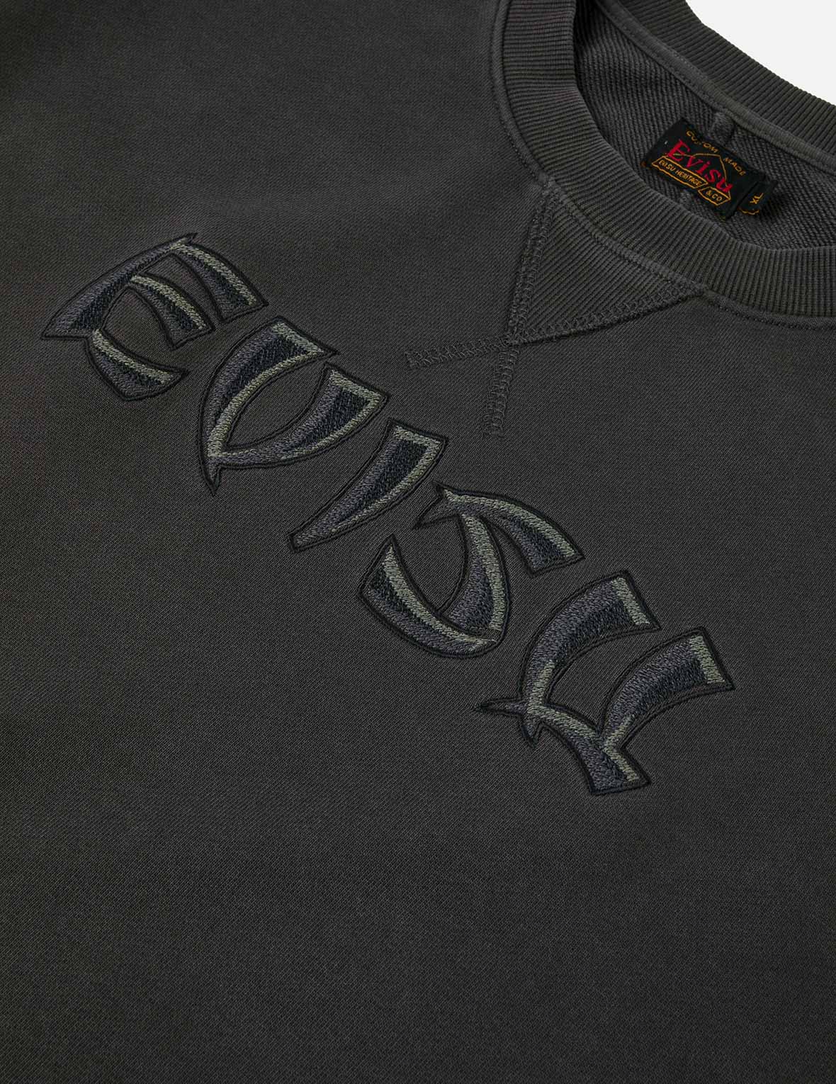 仏頭とロゴ刺繍 リラックスフィット スウェットシャツ