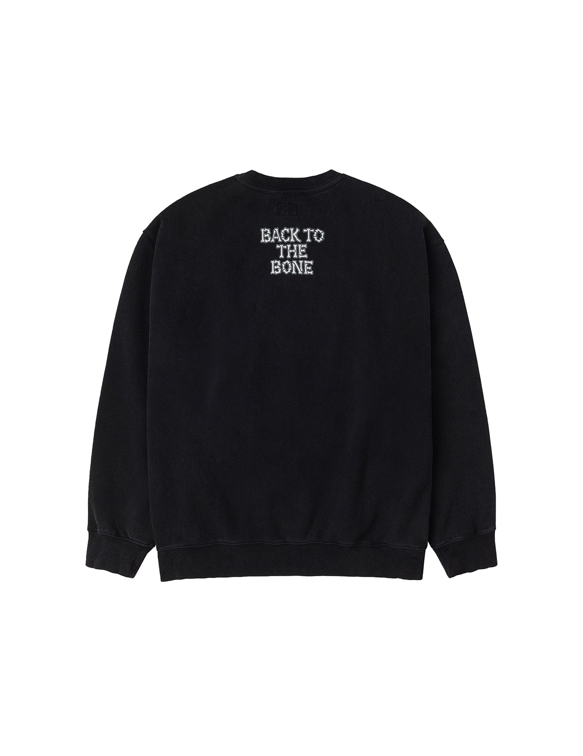 「Back to Bone」とスカルプリント ファッションフィット スウェットシャツ