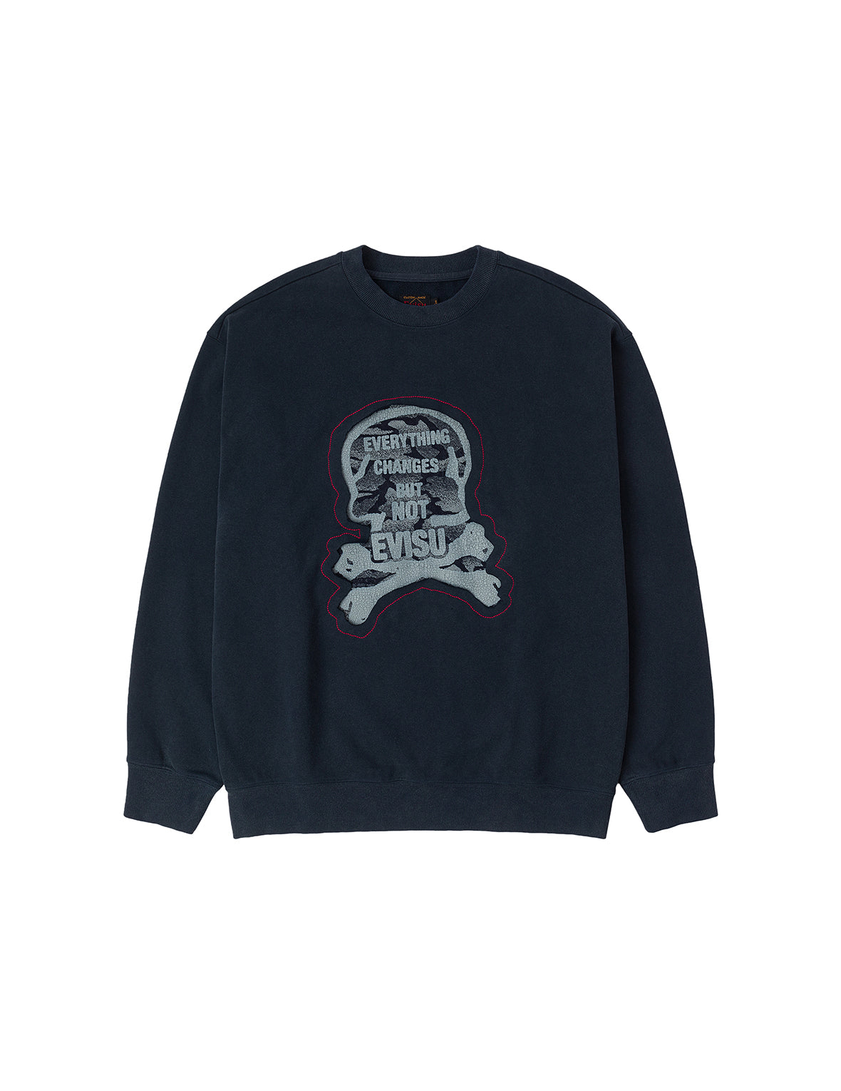 「Back to Bone」とスカルプリント ファッションフィット スウェットシャツ