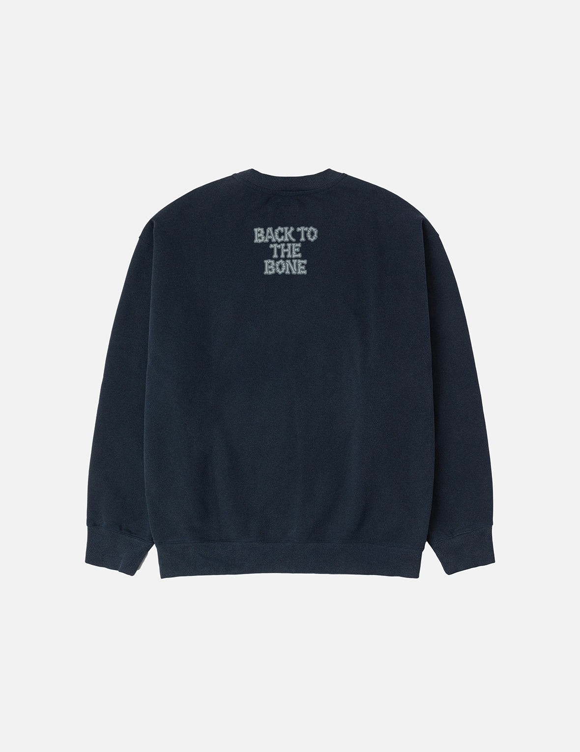「Back to Bone」とスカルプリント ファッションフィット スウェットシャツ
