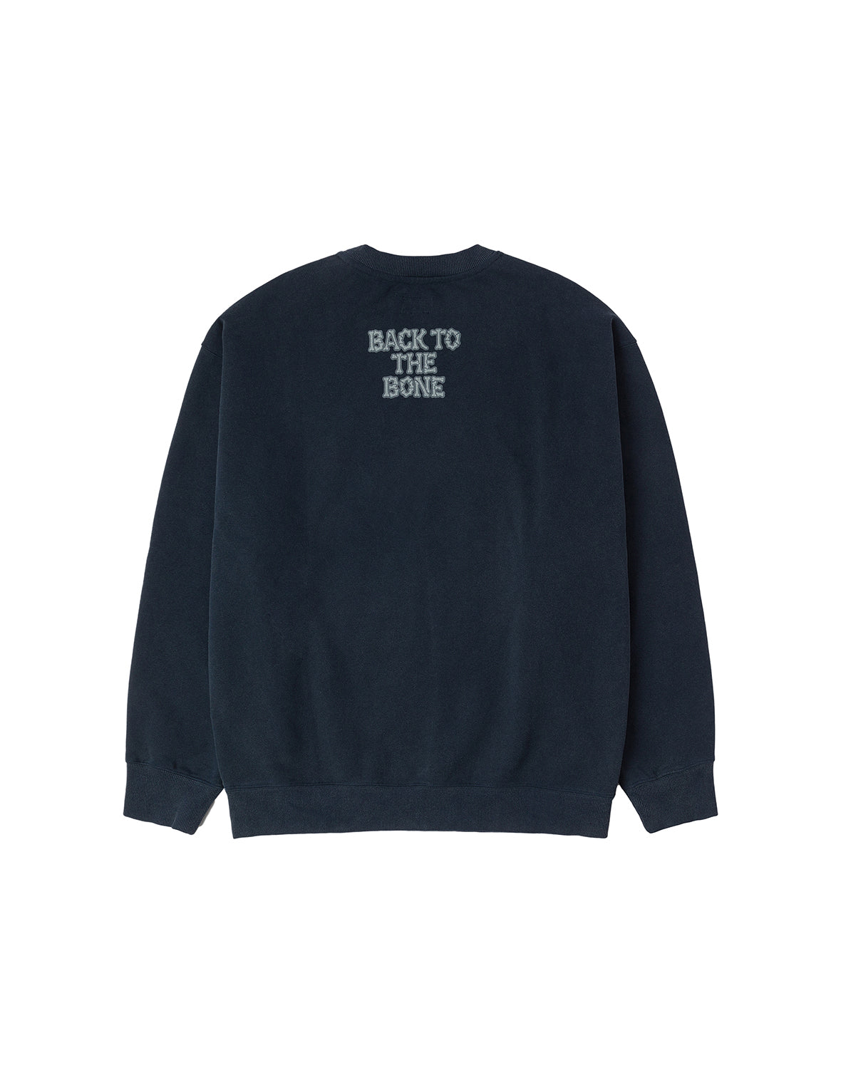 「Back to Bone」とスカルプリント ファッションフィット スウェットシャツ