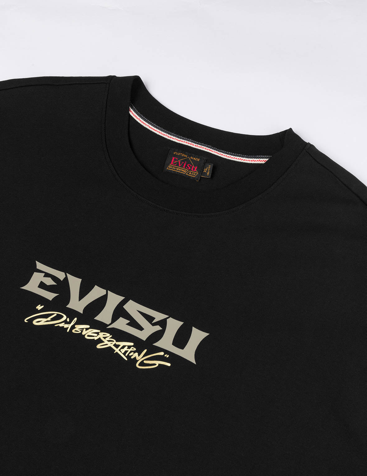 鶴とロゴプリント ルーズフィット Tシャツ – EVISU