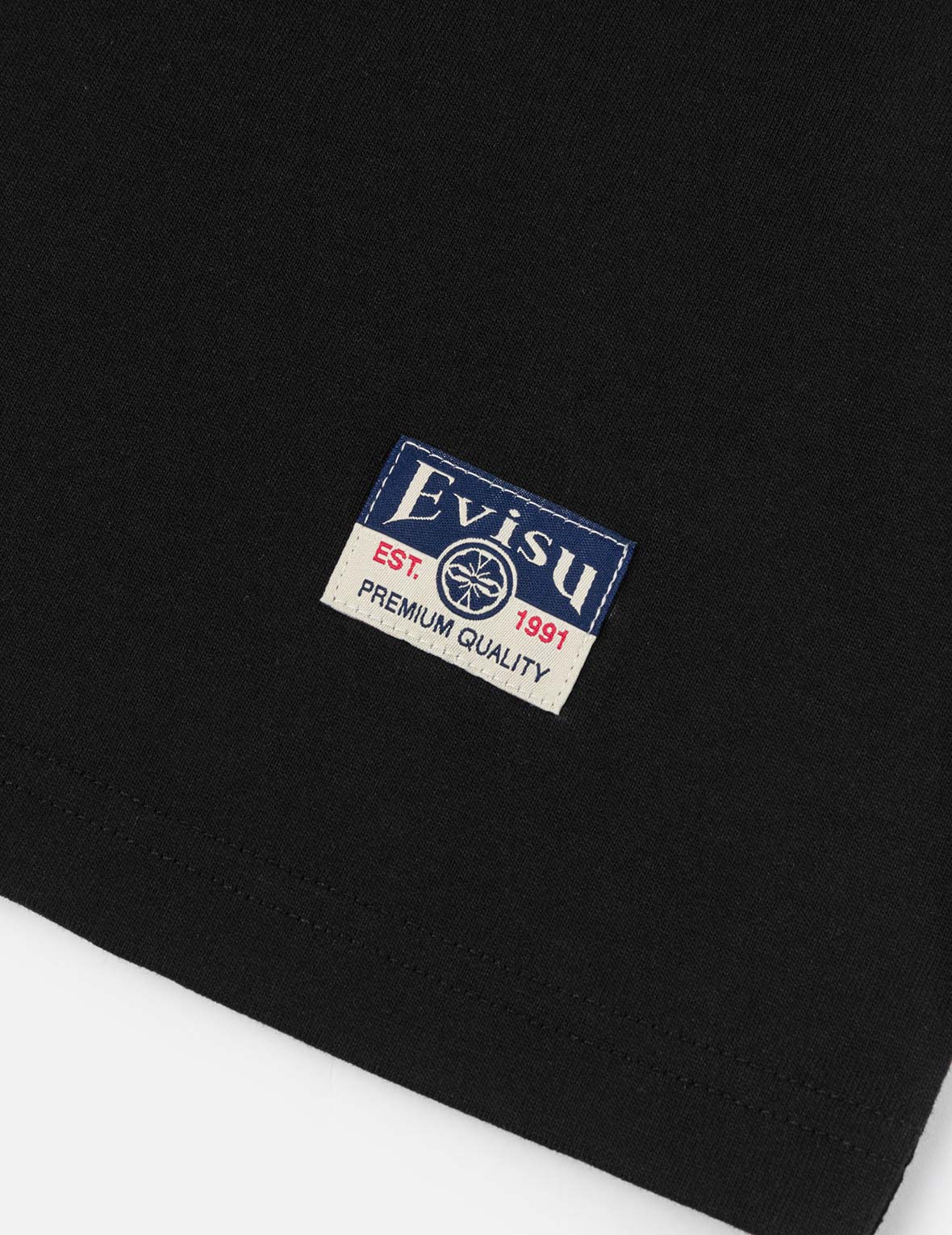 多ポケットカラーブロッキング刺子 ルーズフィット Tシャツ