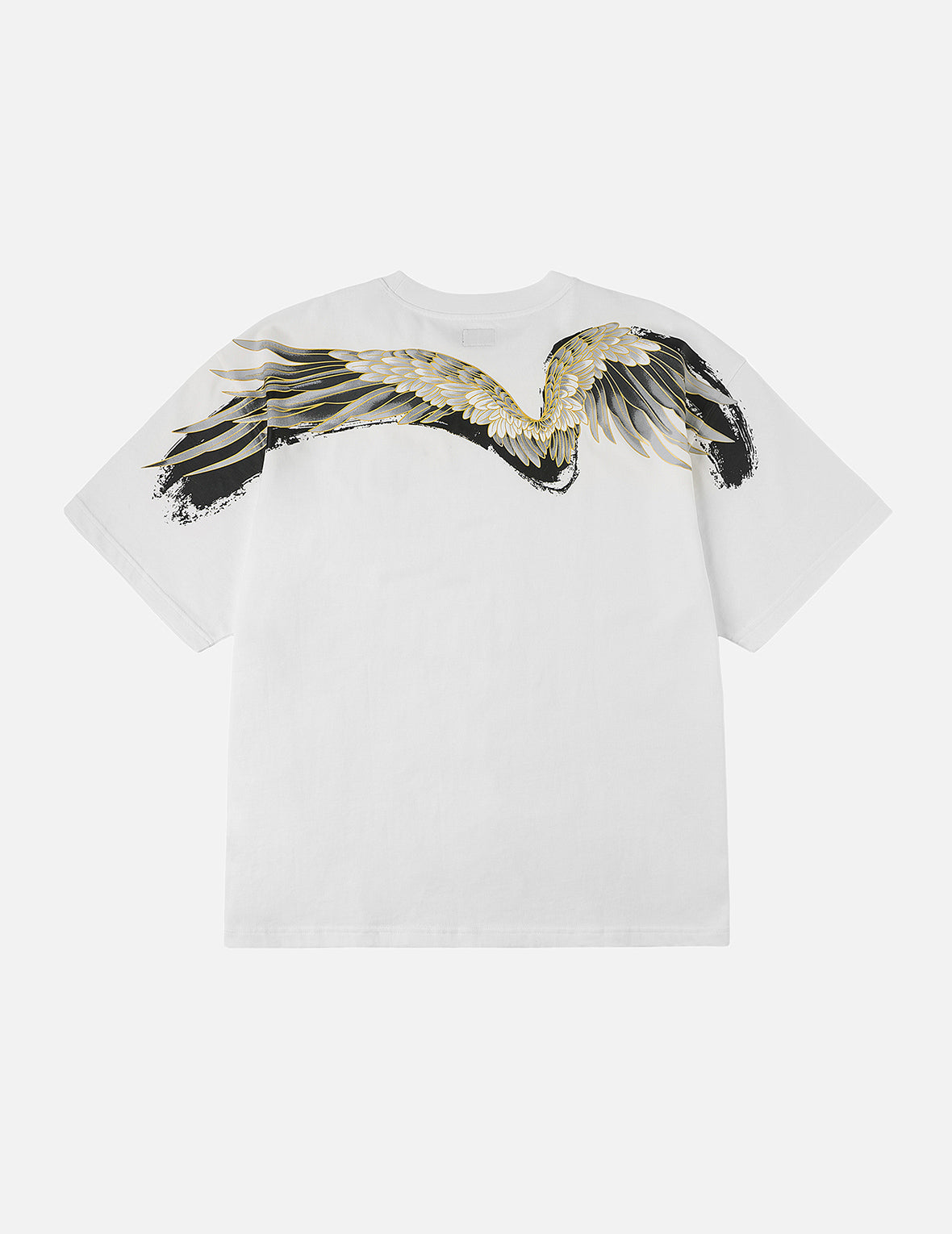 鶴の飛翔と大黒プリント ルーズフィット Tシャツ
