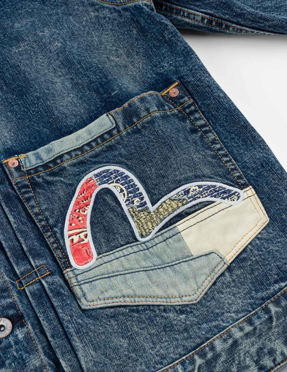 Boro Seagull Patch Pocket Denim Jacket