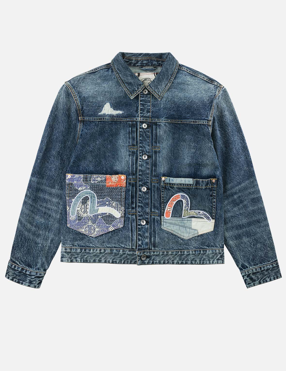 Boro Seagull Patch Pocket Denim Jacket