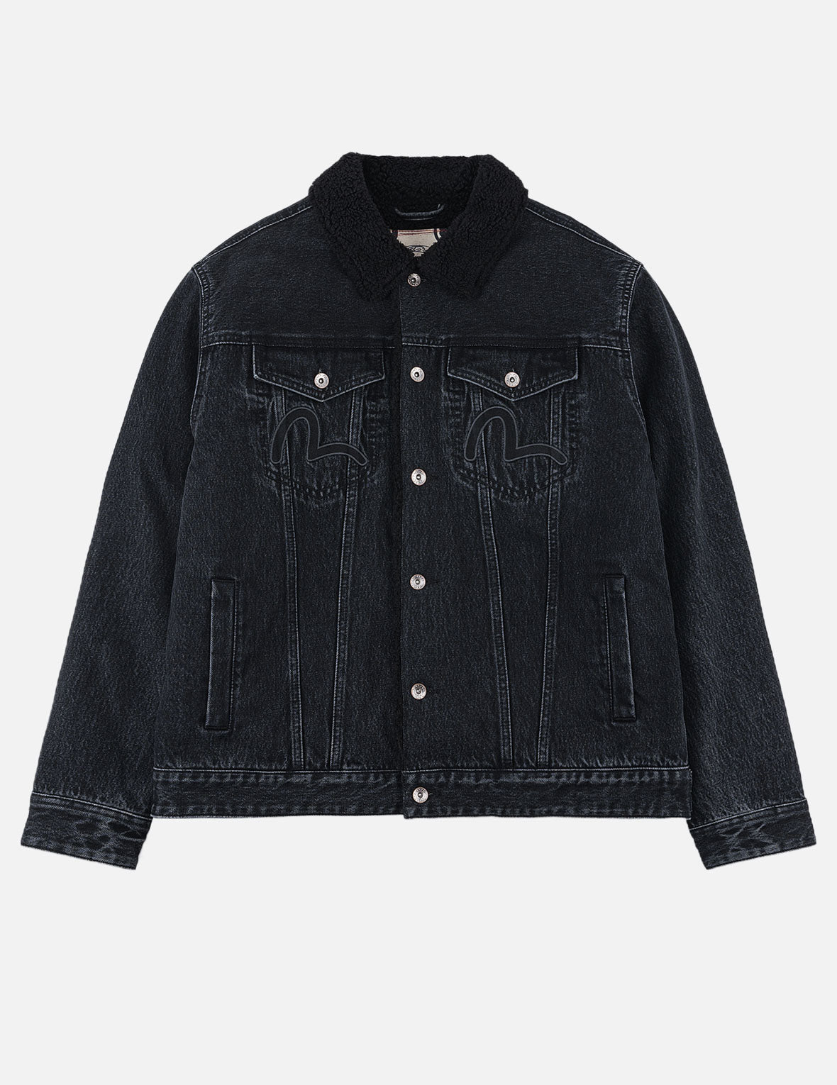 Sherpa-Lined Seagull Denim Jacket