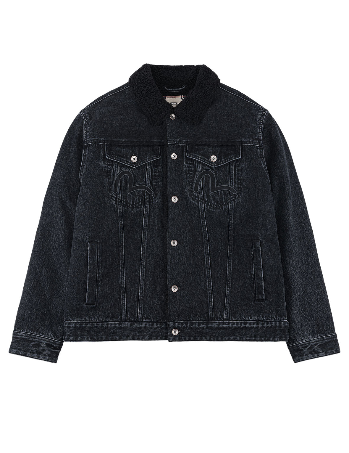 Sherpa-Lined Seagull Denim Jacket