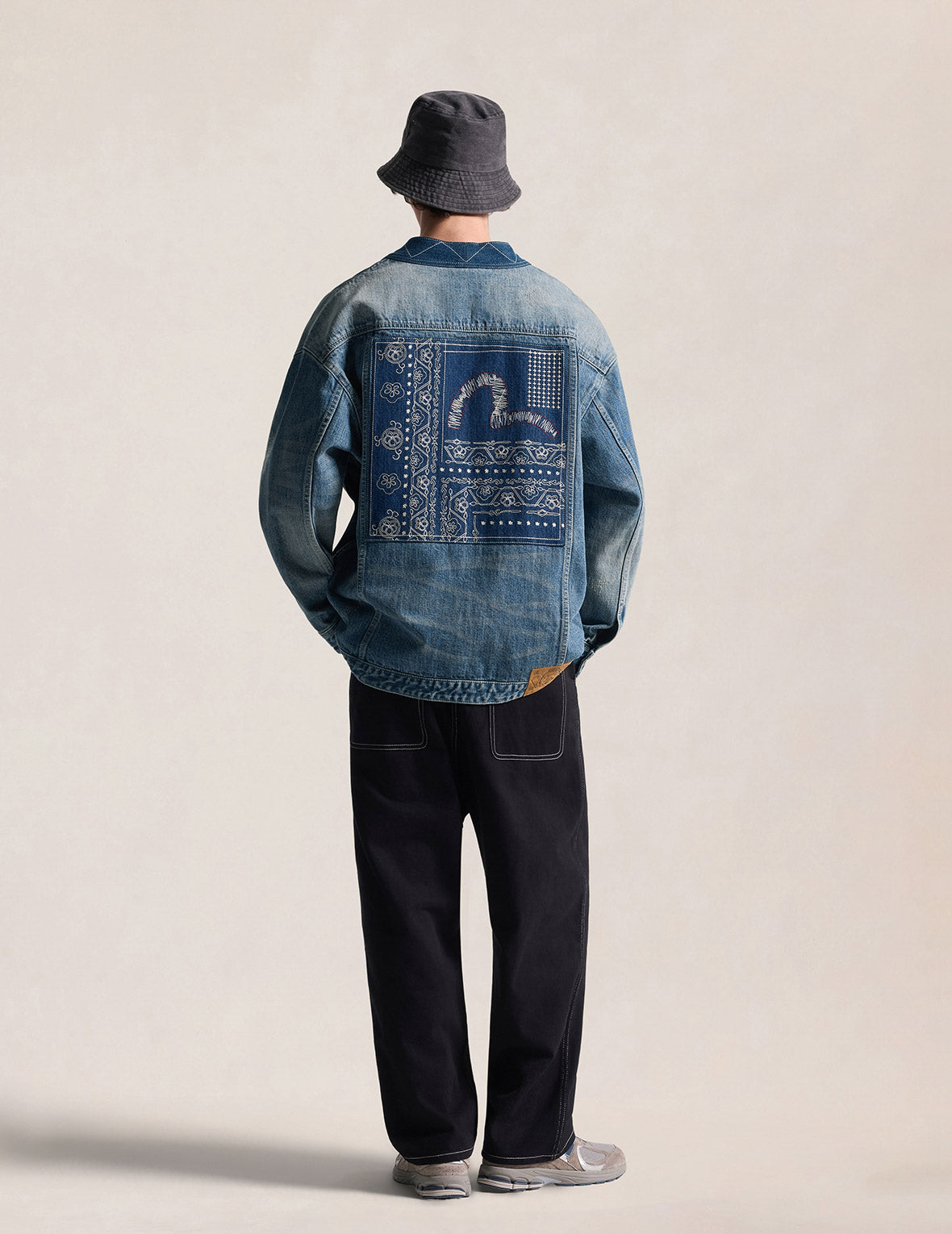ぼろボロ刺し子 デニム着物ジャケット – EVISU
