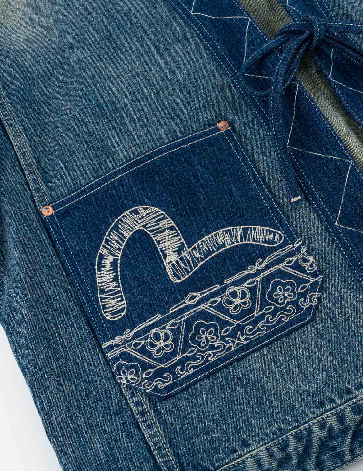 ぼろボロ刺し子 デニム着物ジャケット – EVISU