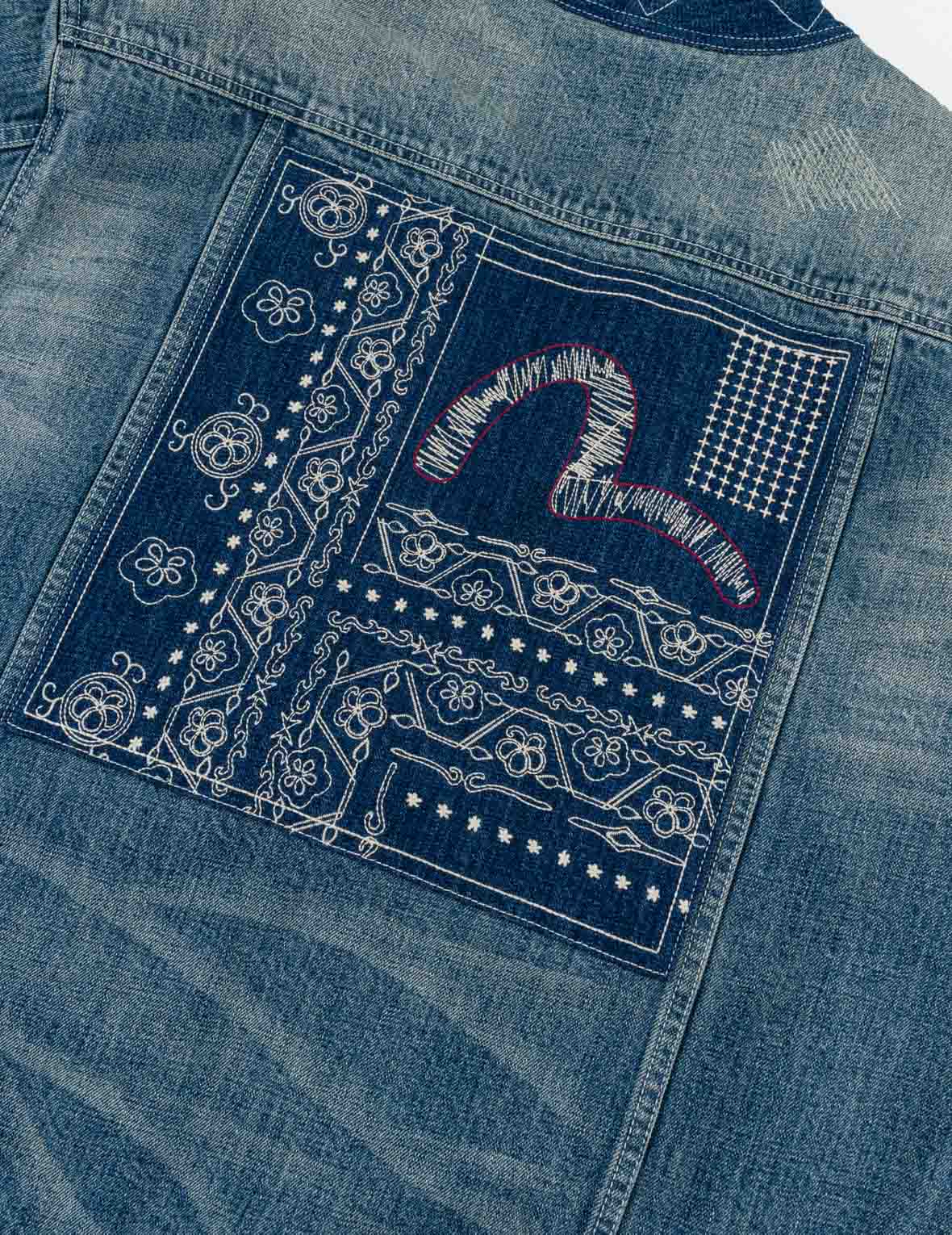 ぼろボロ刺し子 デニム着物ジャケット – EVISU
