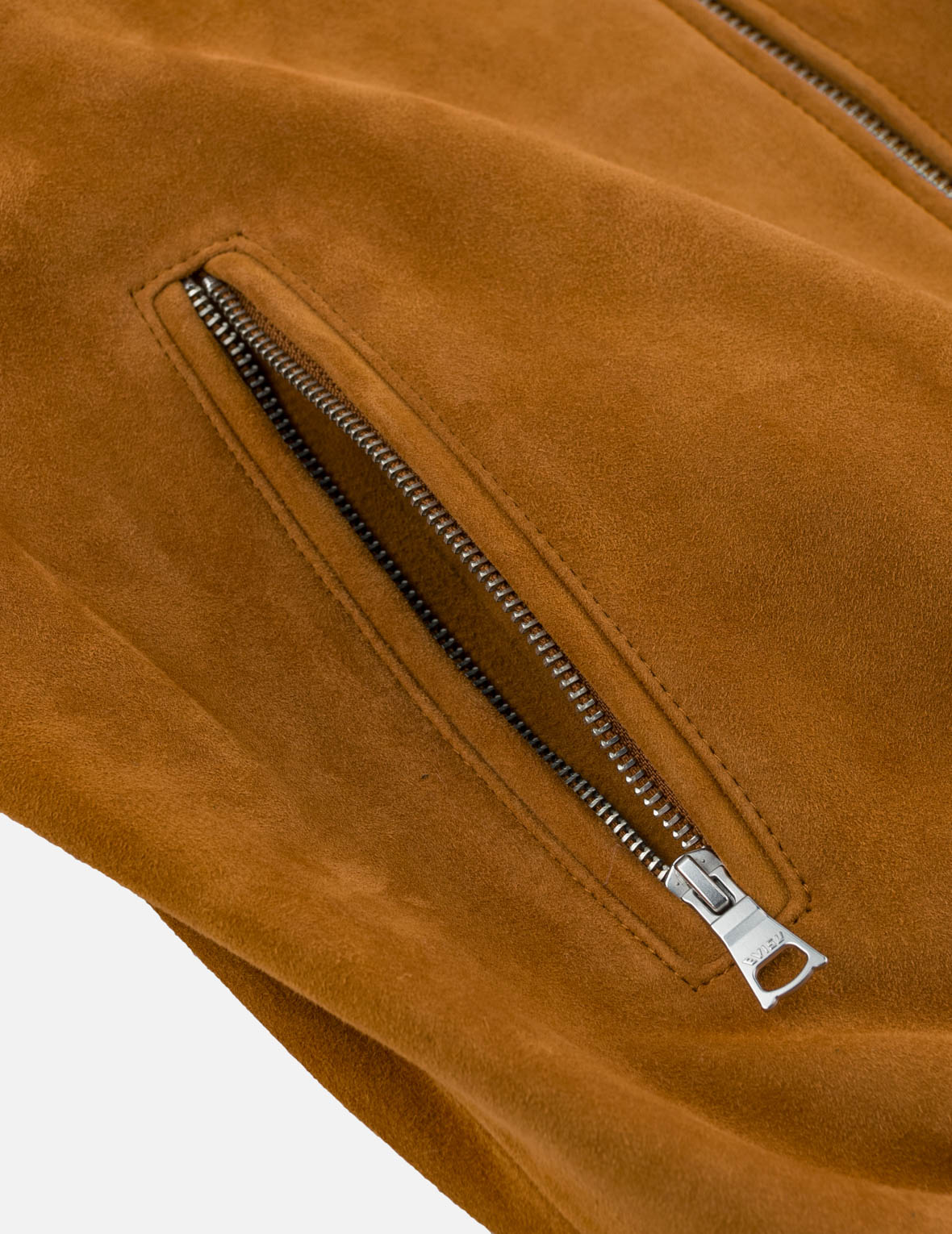 Italian Suede-Texture Monogram Leather Jacket
