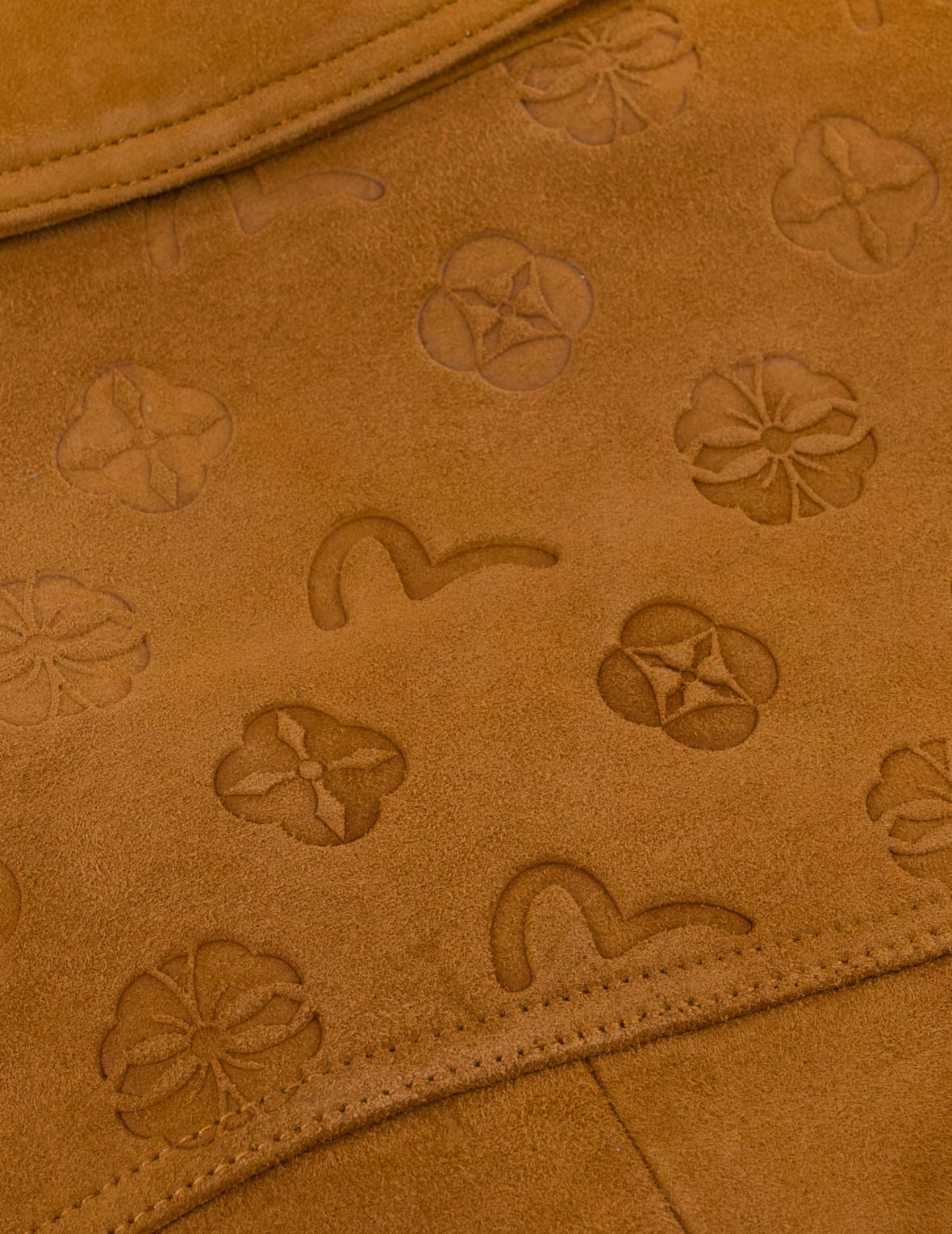Italian Suede-Texture Monogram Leather Jacket