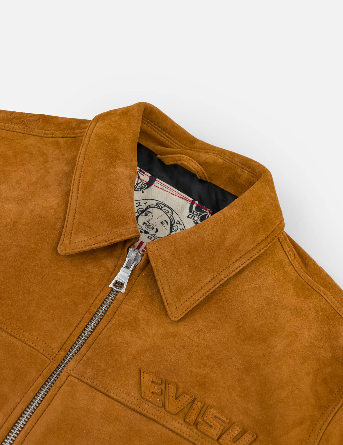 Italian Suede-Texture Monogram Leather Jacket