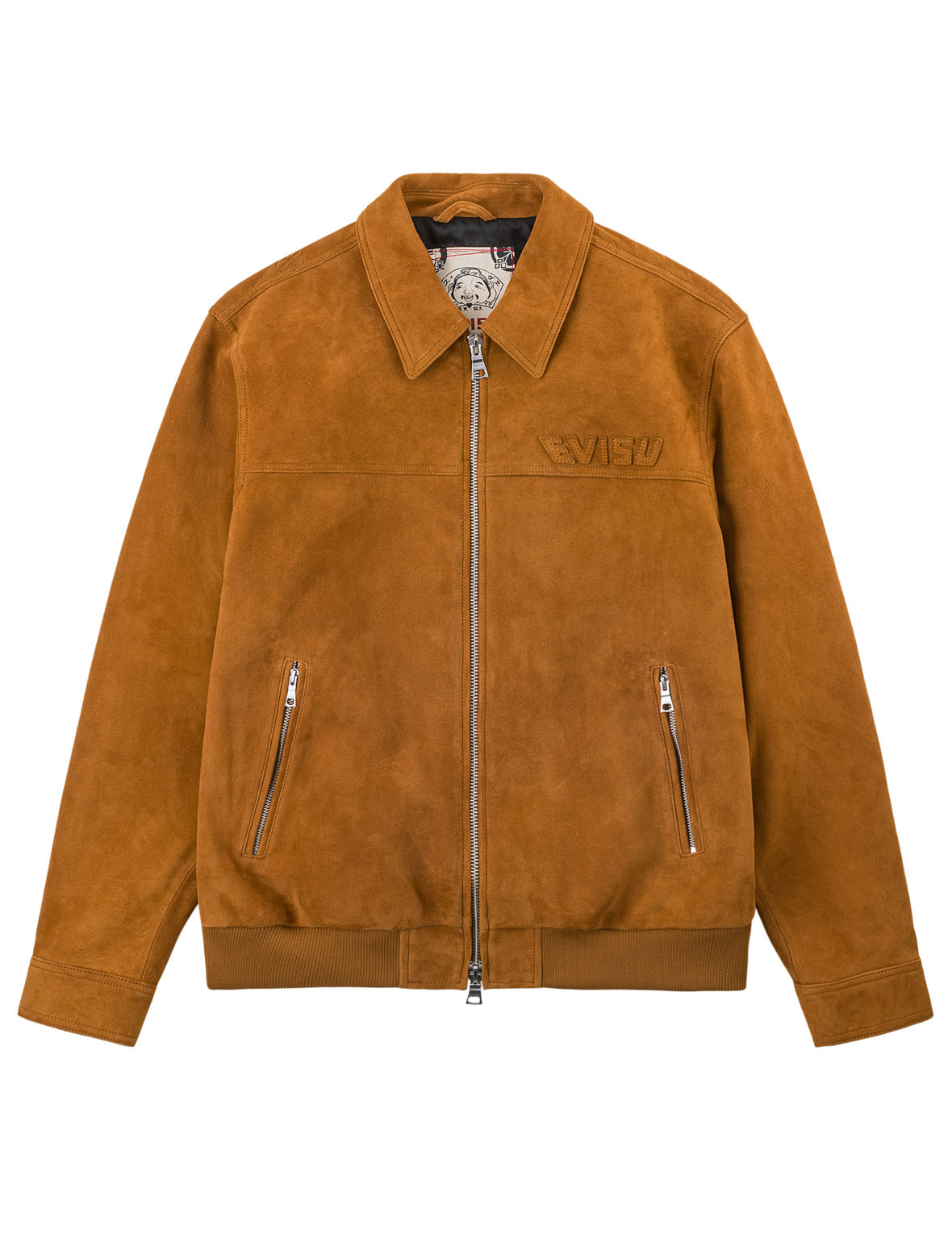 Italian Suede-Texture Monogram Leather Jacket