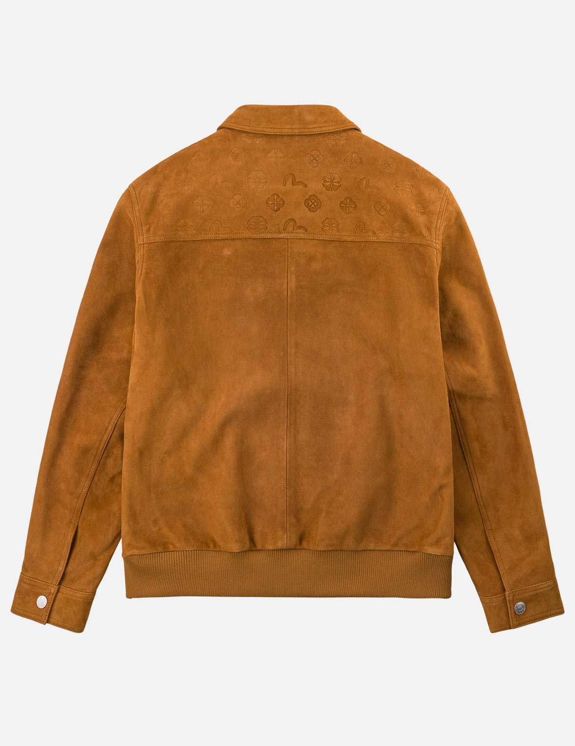 Italian Suede-Texture Monogram Leather Jacket