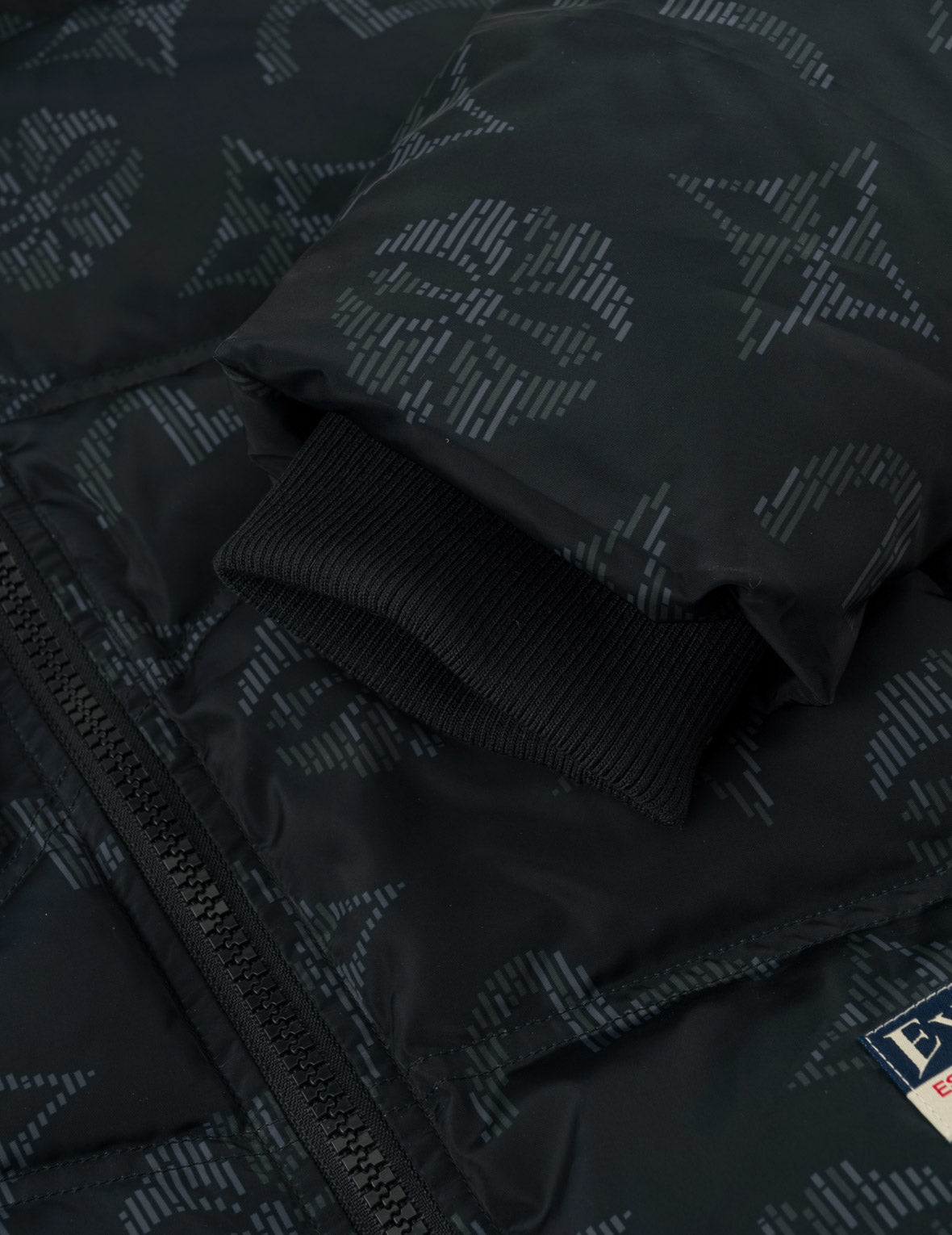 Two-Tone Monogram Hooded Down Jacket