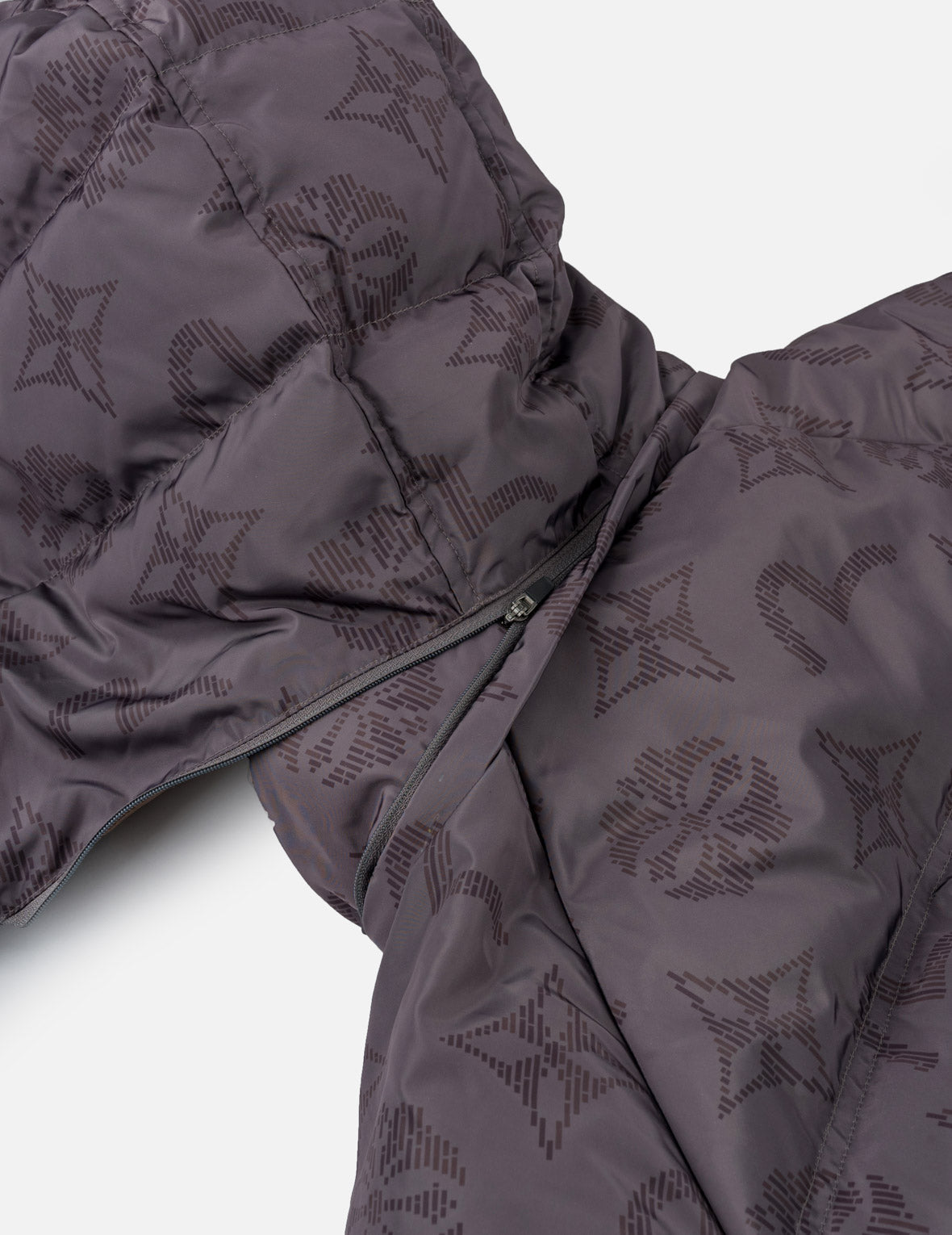 Two-Tone Monogram Hooded Down Jacket