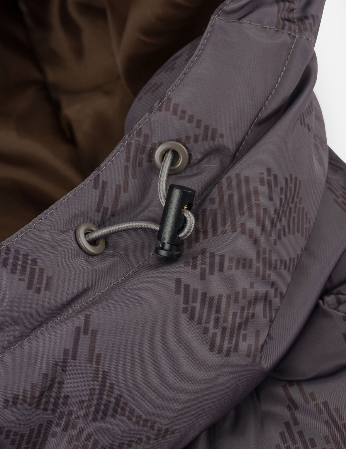 Two-Tone Monogram Hooded Down Jacket
