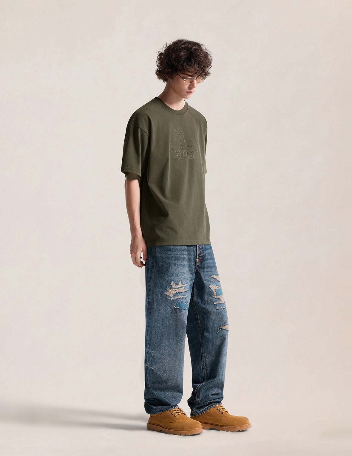同色アップリケカモメ Tシャツ – EVISU