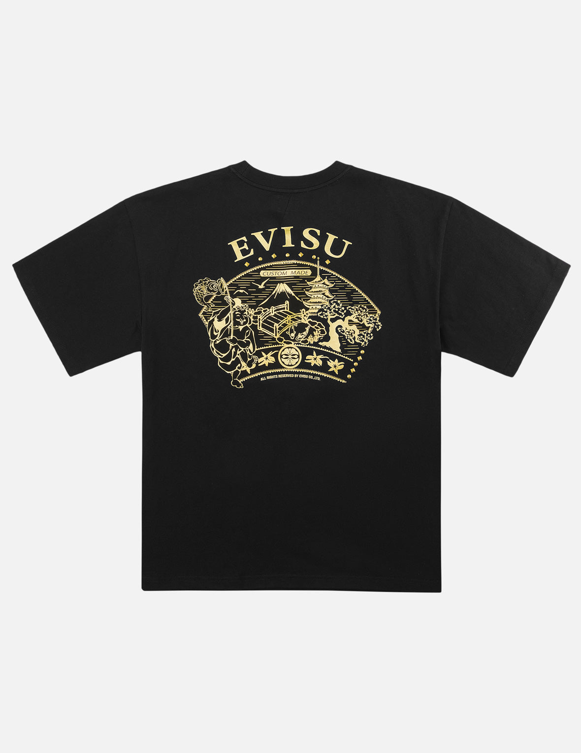ゴールドプリント スタッズ Tシャツ