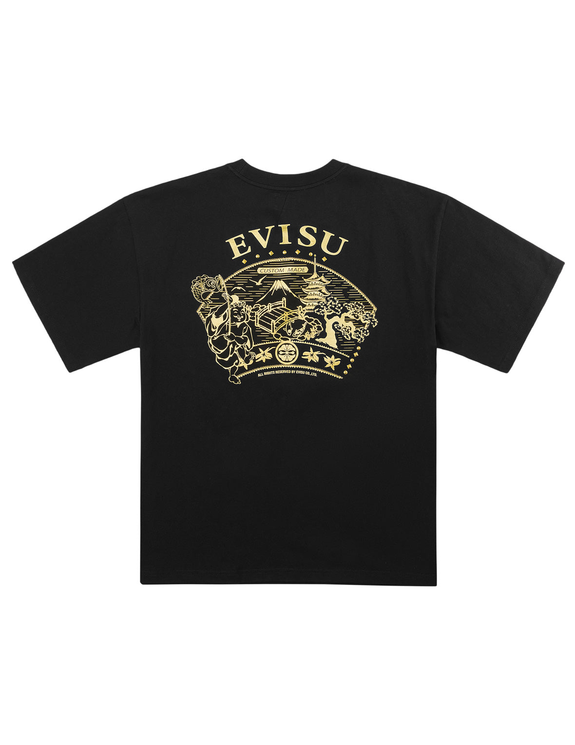 ゴールドプリント スタッズ Tシャツ