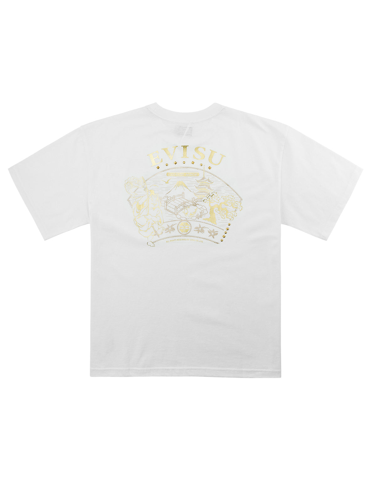ゴールドプリント スタッズ Tシャツ