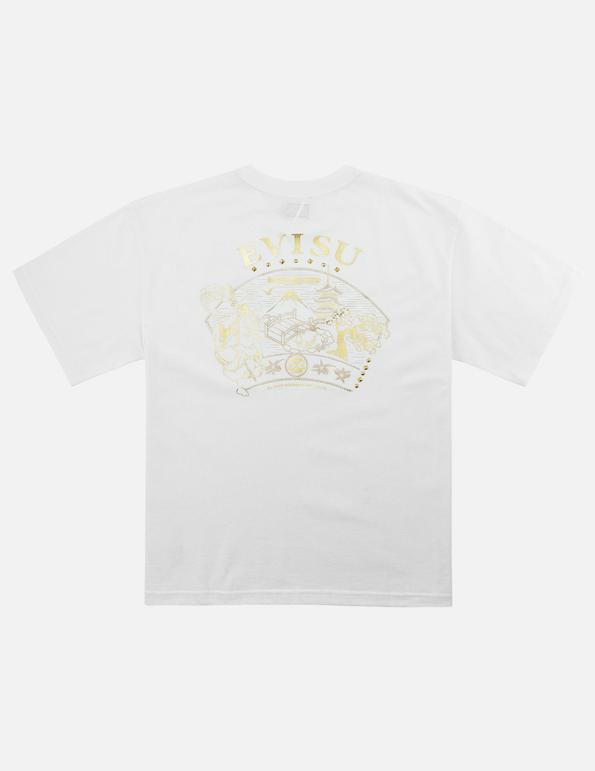 ゴールドプリント スタッズ Tシャツ