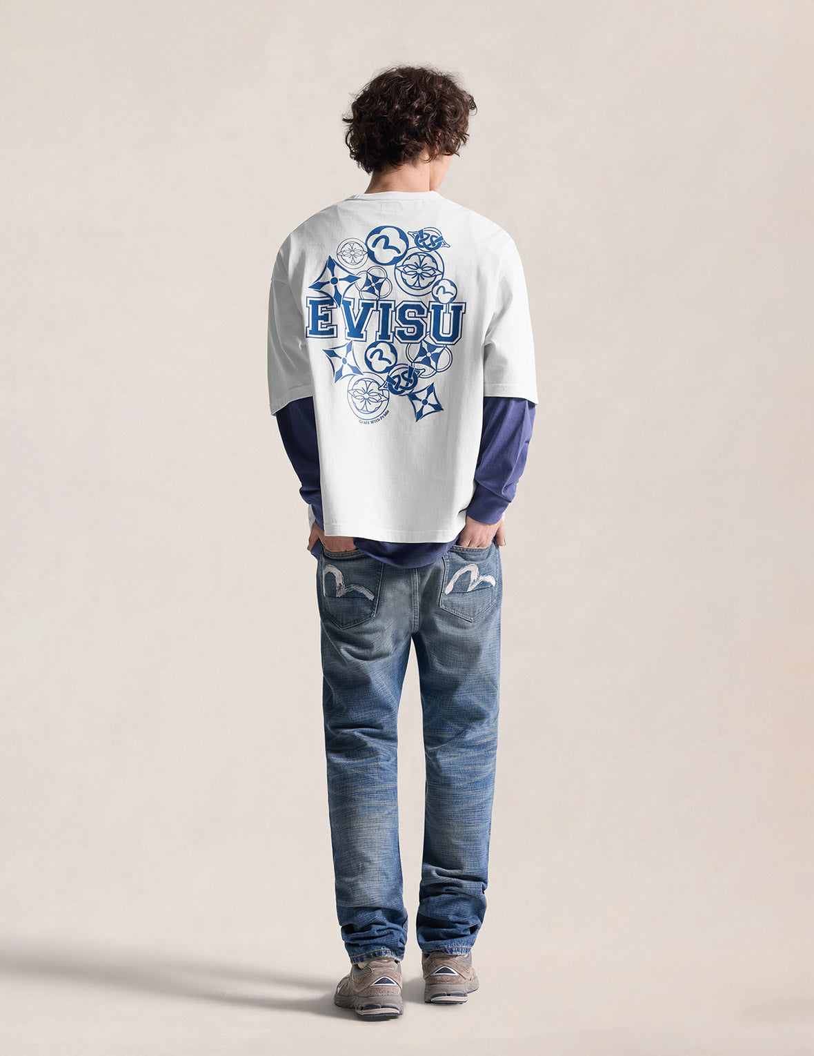 フロッキーロゴ 家紋プリント Tシャツ