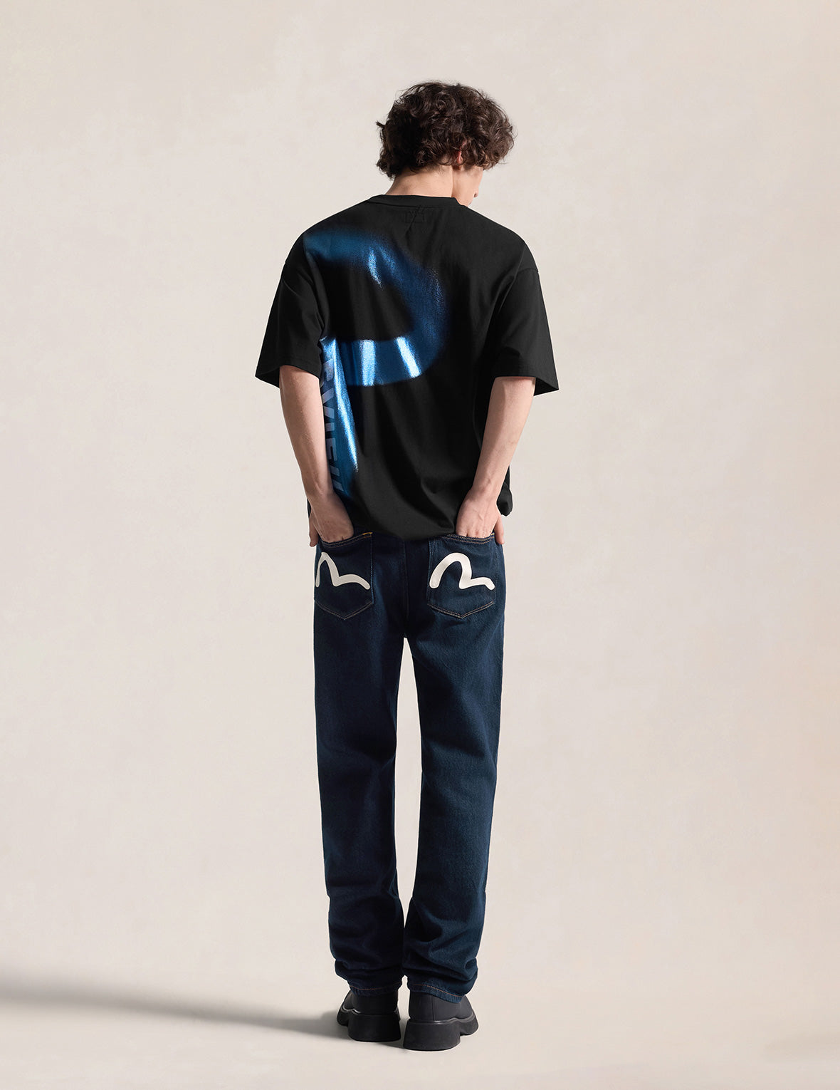 グリッターカモメプリント Tシャツ