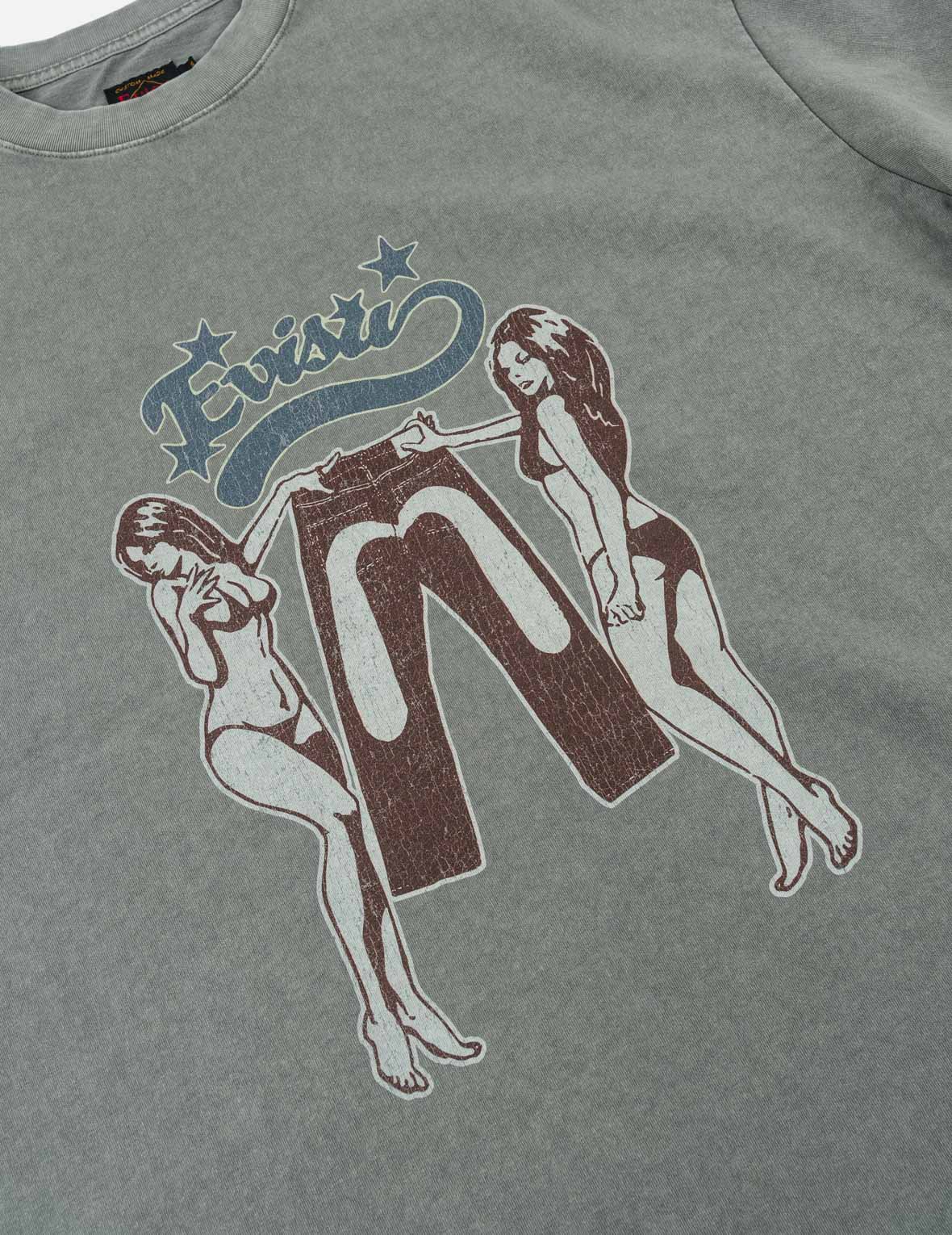 レトロピンナップ 大Mプリント Tシャツ