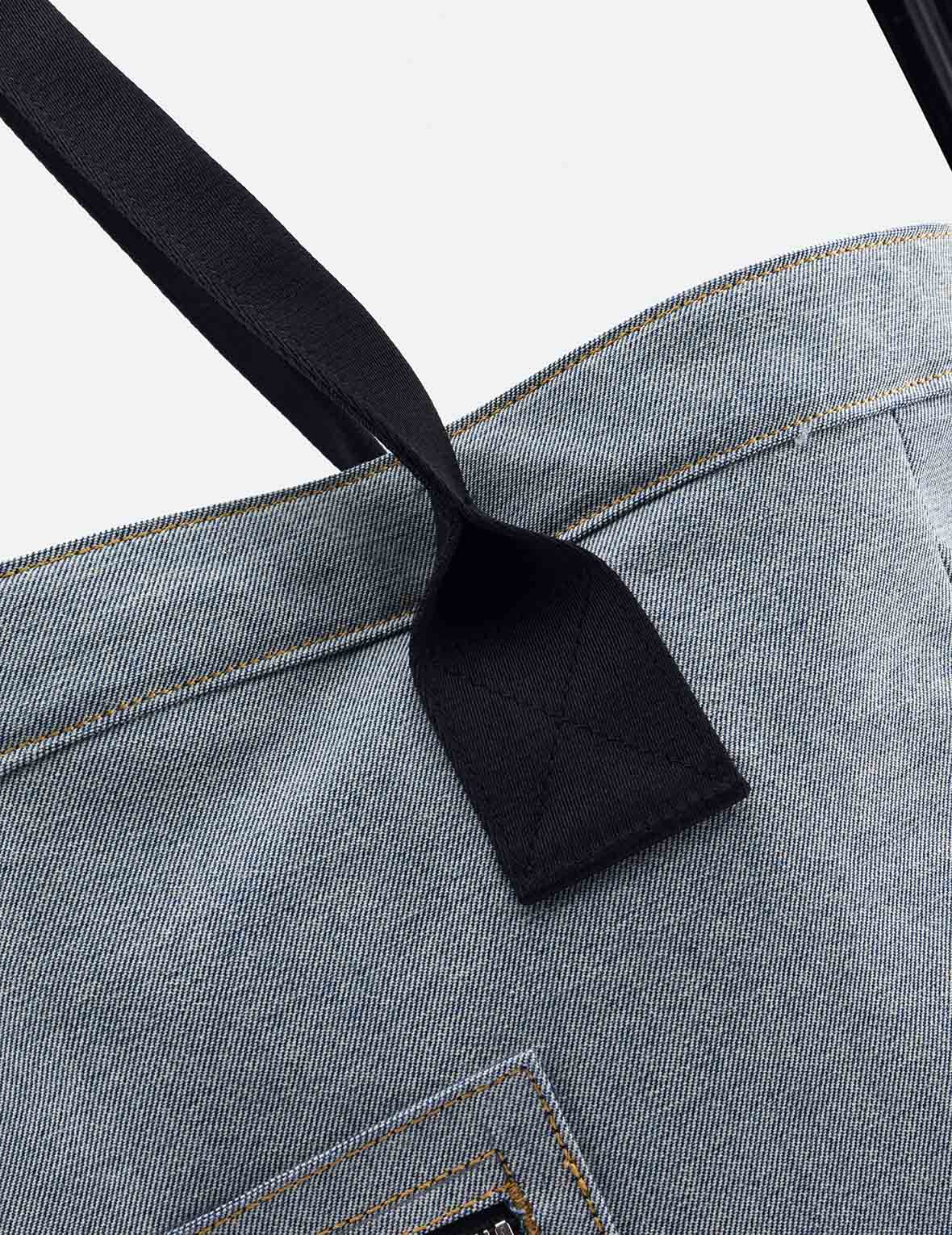 Godhead and Seagull Jacquard Denim Tote Bag