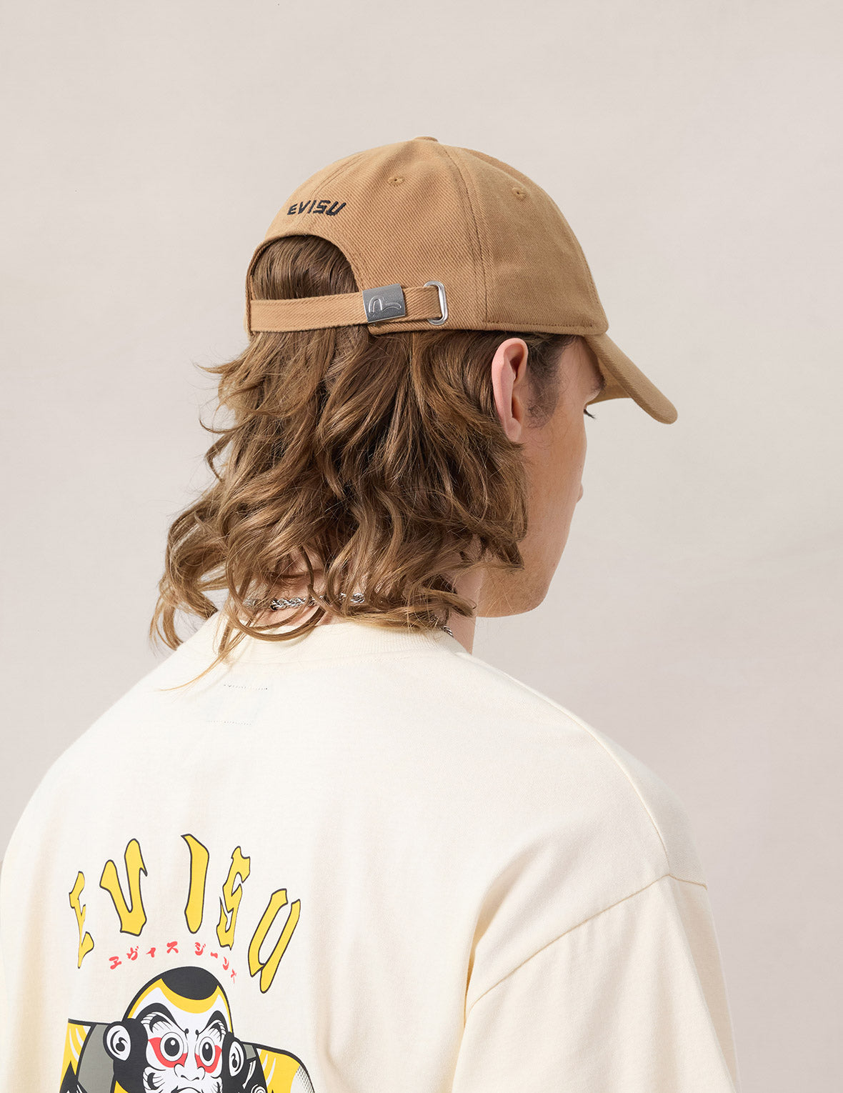EVISU デニムキャップ　赤刺繍カモメ　レッドカモメ ダメージカモメとロゴ刺繍 デニムキャップ – EVISU