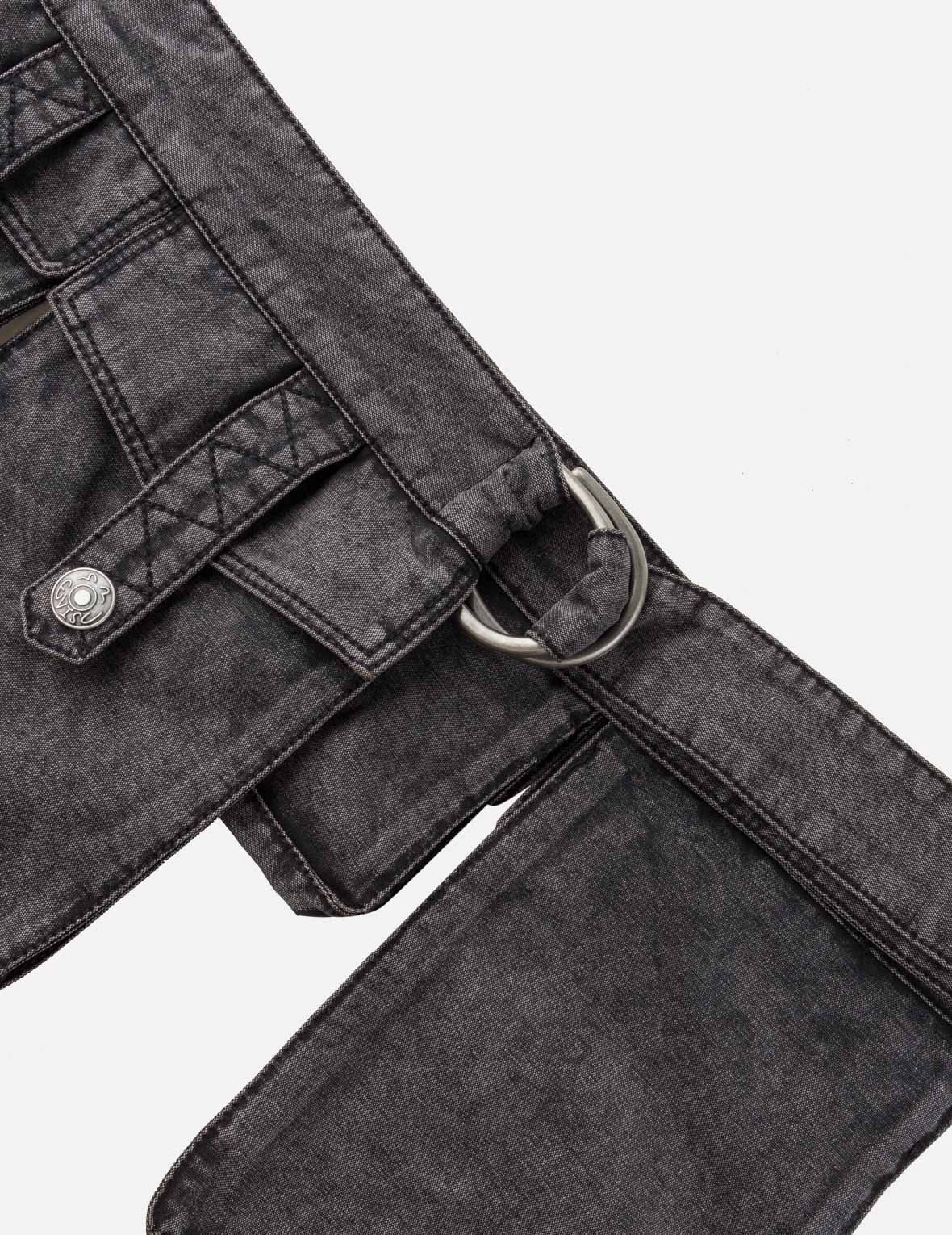 2-in-1 石垣カモフラージュ デタッチャブルユーティリティベルト バルーンフィットコットンパンツ