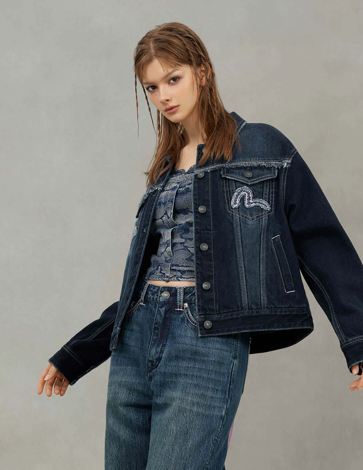m*6様 激レア EVISU デニムジャケット 38 カモメ Ｇジャン m*6様 激レア EVISU デニムジャケット 38 カモメ Gジャン 激レア