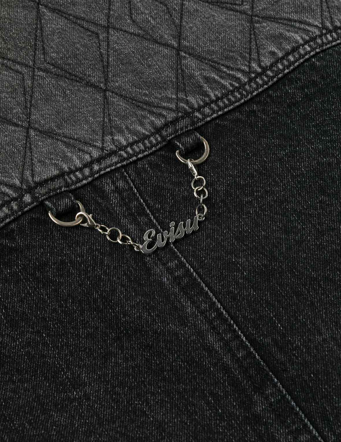 カモメ刺繍 ファッションフィット フード付きパッド入りデニムジャケット