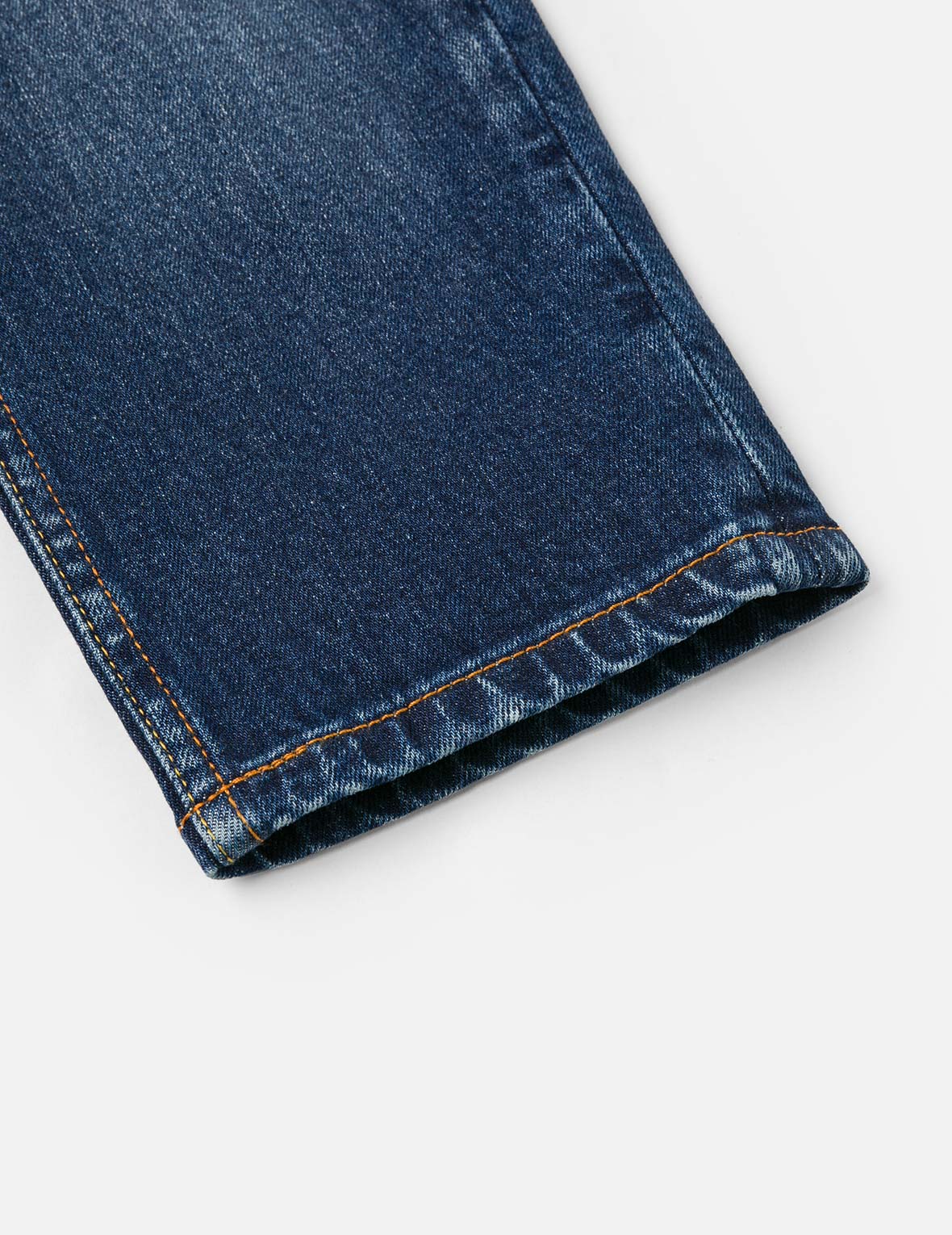 ホローファジーキャットとカモメ刺繍 リラックスフィット ジーンズ