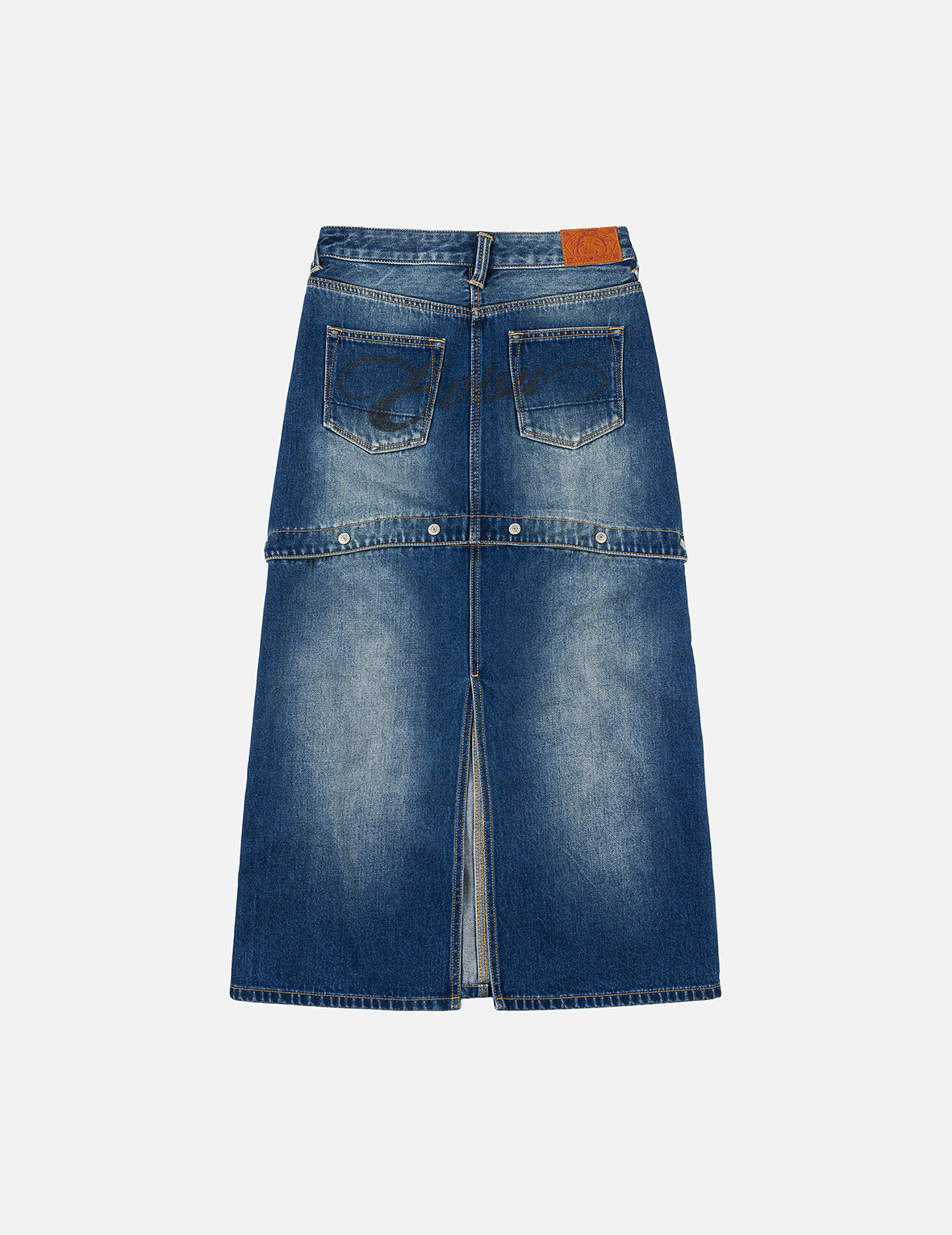 Logo Print Fashion Fit Detachable Denim Skirt – EVISU